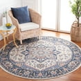 thumbnail image 2 of SAFAVIEH Astoria Kaelea Oriental Area Rug, Blue/Rust, 6'7" x 6'7" Round, 2 of 8