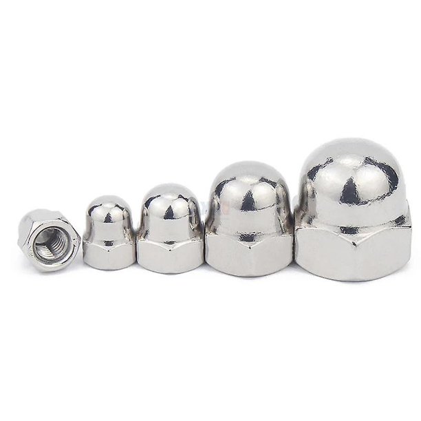 5/100 Uds M3 M4 M5 M6 M8 M10 M12 M14 M16 304 A2-70 cabeza hexagonal de acero inoxidable tapa de tuerca de bellota cubierta decorativa semicírculo tuercas de cúpula ShuxiuWang 8390614755574