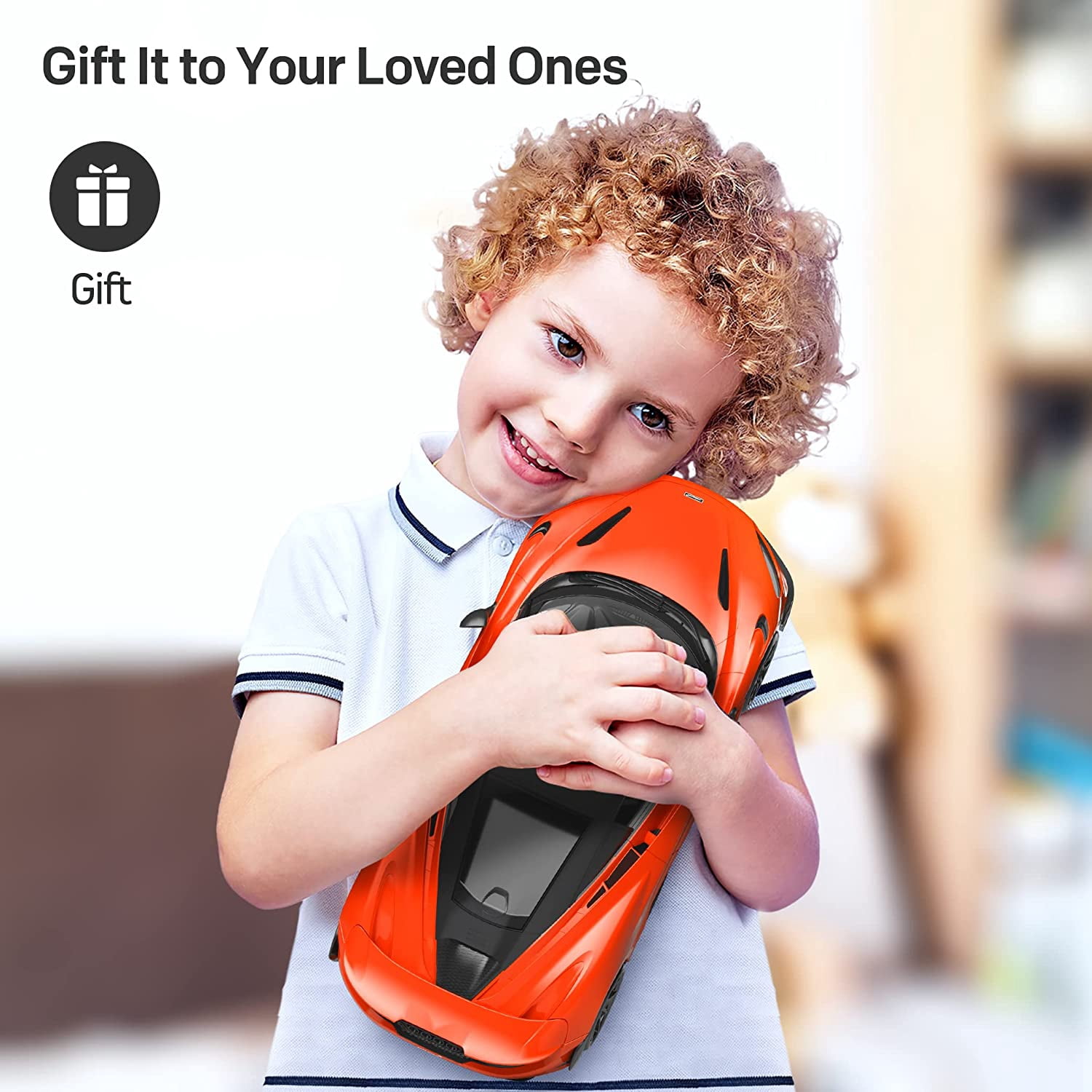 Miebely Remote Control Car,1/12 McLaren 765LT RC Car,Liscensed by McLaren,12km/h Fast Model Car Headlight for Adults Kids Gift(Orange)