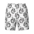 thumbnail image 4 of Lsque Mens Swim Trunks Black Squirrel Pattern - Bathing Suit Compression Liner - Beach Swim Shorts Swimwear - (S-3XL) - Stretch Quick Dry -3X-Large, 4 of 9