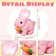 thumbnail image 3 of 3pcs Playful Bunny Hops Around Makes Sounds Wiggles Ears and Nose Cute Interactive Rabbit Kids Soft Cuddly Electronic Pet Battery Toy Animal Great Gift for Children Boy Toddler Easter Girl, 7", 3 of 9