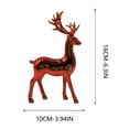 thumbnail image 4 of JeashCHAT 2 Pcs Christmas Reindeer Decor, Valentine's Day Small Plastic Standing Sitting Deer Figurines Mini Reindeer Statues Tabletop Ornaments for Home Indoor Table Decor, 4 of 9