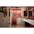 thumbnail image 5 of DreamLine Unidoor Plus 48-48 1/2 in. W x 72 in. H Frameless Hinged Shower Door with 36 in. Half Panel in Satin Black, 5 of 12