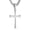 Silver, variant on Simple Cross Necklace for Women Stainless Steel Gold/Silver Cross Pendant Necklace for Men Box Chain 22+2 Inch