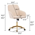 thumbnail image 3 of New Criss Cross Chair Legged Office Wide Comfy Desk Seat, Computer Task Seating, Swivel Vanity Home Height Adjustable, 3 of 7