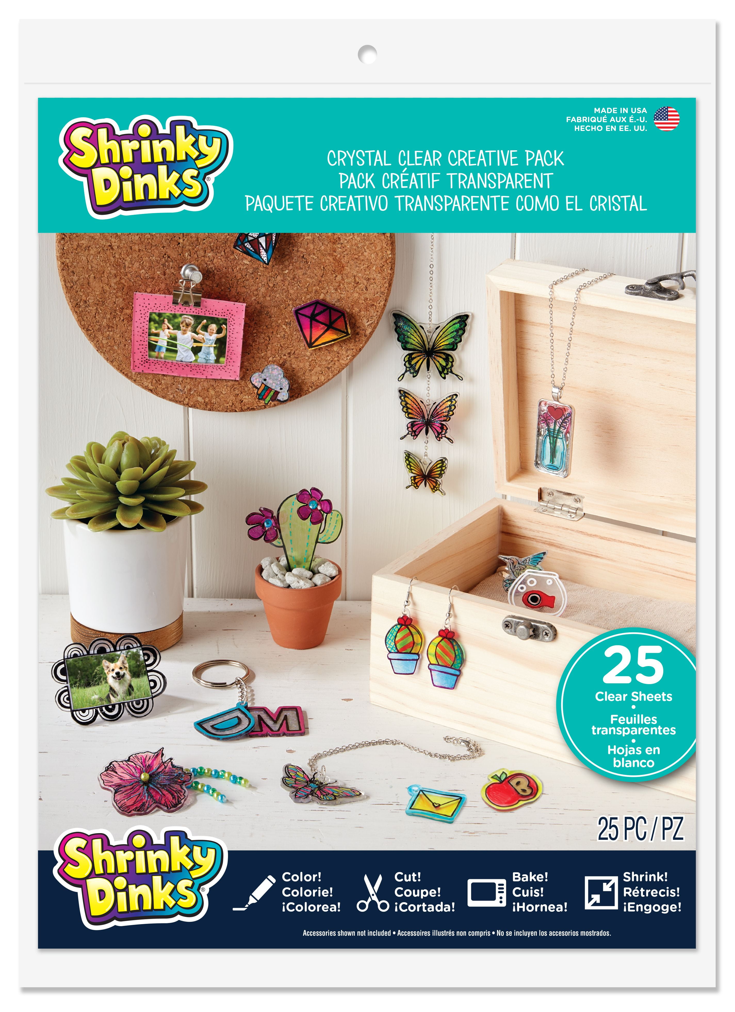 Shrinky Dinks Creative Pack 25 Sheets Crystal Clear Walmart