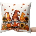 thumbnail image 2 of Fall Gnome Pillow Covers 16x16 Set of 2 Pumpkin Sunflower Maple Leaves Throw Pillow Covers Autumn Pillow Case Thanksgiving Cushion Case for Home Decor Couch Sofa, 2 of 6