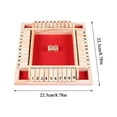 thumbnail image 2 of JIhuahe Wooden Shut The Box Dice Game- Numbers Classic Pub Game for Family Gathering Toys and Hobbies,D, 2 of 6
