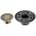 thumbnail image 2 of Jones Stephens D5001BN 2X3" PVC Shower Drain Brushed Nickel Spud Strainer, 2 of 3