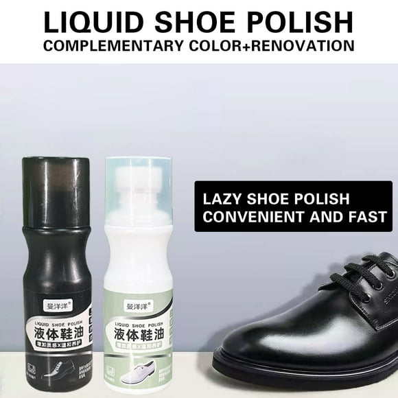 Mejor aceite líquido para zapatos para cuero - Acondicionador y pulidor incoloros de 100 ml con cera de lanolina y carnaúba, aplicador de cabeza de esponja para zapatos, botas y chaquetas