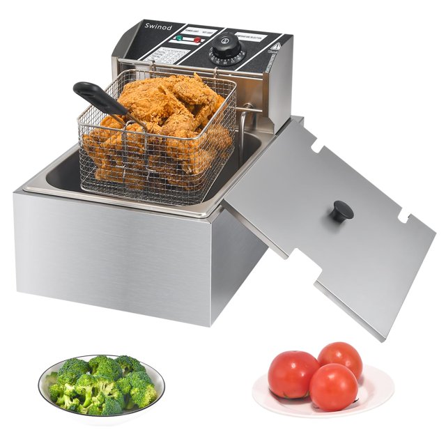 Freidora Profunda Swinod 1700W 9.1L Acero Inoxidable para Encimera