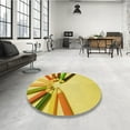 thumbnail image 4 of Ahgly Company Machine Washable Indoor Rectangle Transitional Bold Yellow Area Rugs, 8' x 12', 4 of 7