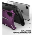 thumbnail image 6 of Ringke Dual-X Case Compatible with iPhone XR, Double Layer Heavy Duty Defense Armor Cover - Metallic Purple, 6 of 8
