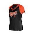 thumbnail image 3 of Women's New Era  Black San Francisco Giants Gameday V-Neck T-Shirt, 3 of 4