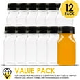 thumbnail image 2 of Baomifa-12 Pcs Mini Bouteilles de Jus en Plastique 4oz avec Bouchons pour Jus & Smoothies, Bouteilles Vides Réutilisables Transparentes avec Étiquette, Entonnoir et Brosse, Contenants de Boisson en Vrac avec Couvercles pour Mini Réfrigérateur, 2 of 4