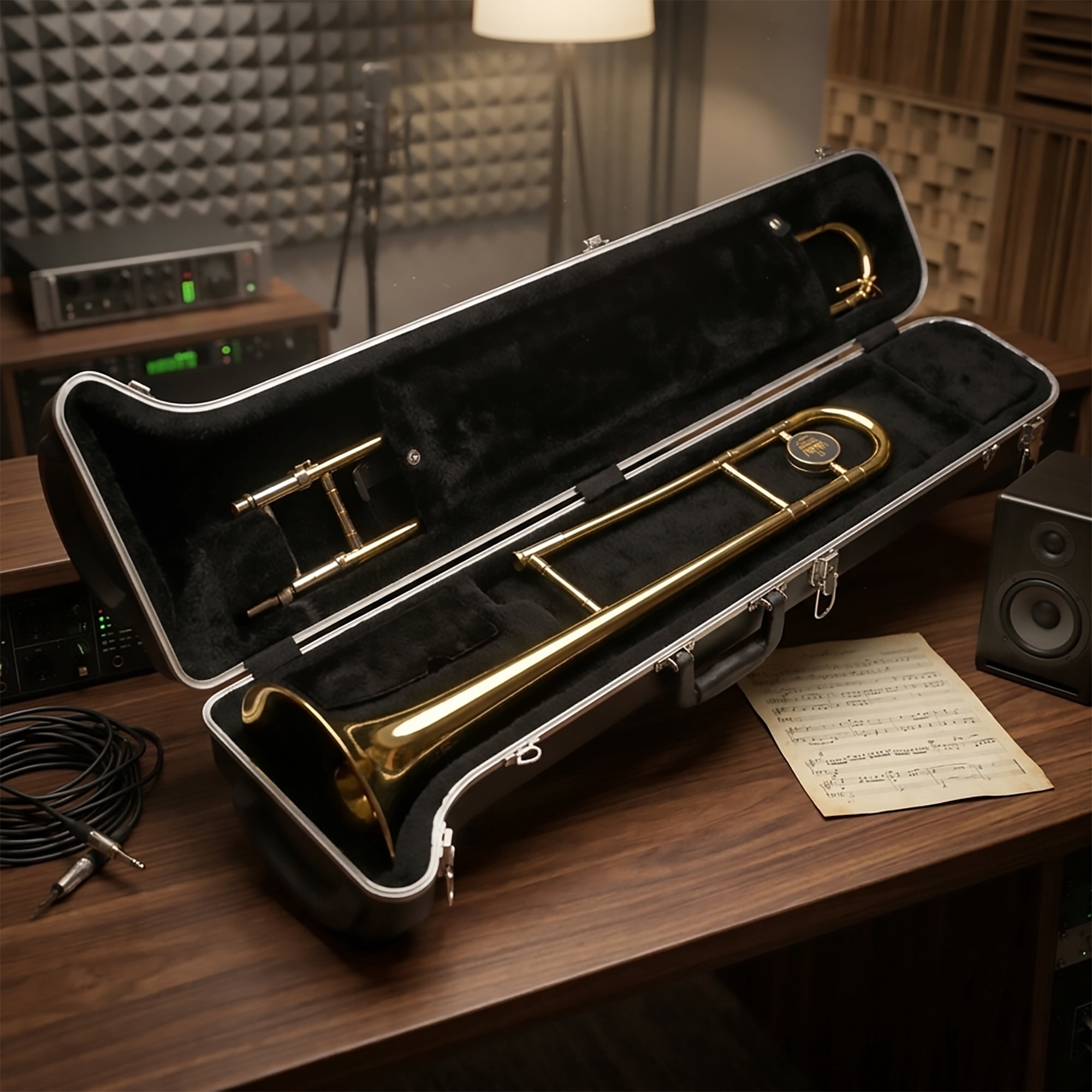 SKB Hardshell Travel Instrument Case for Small Bore Straight Tenor Trombones