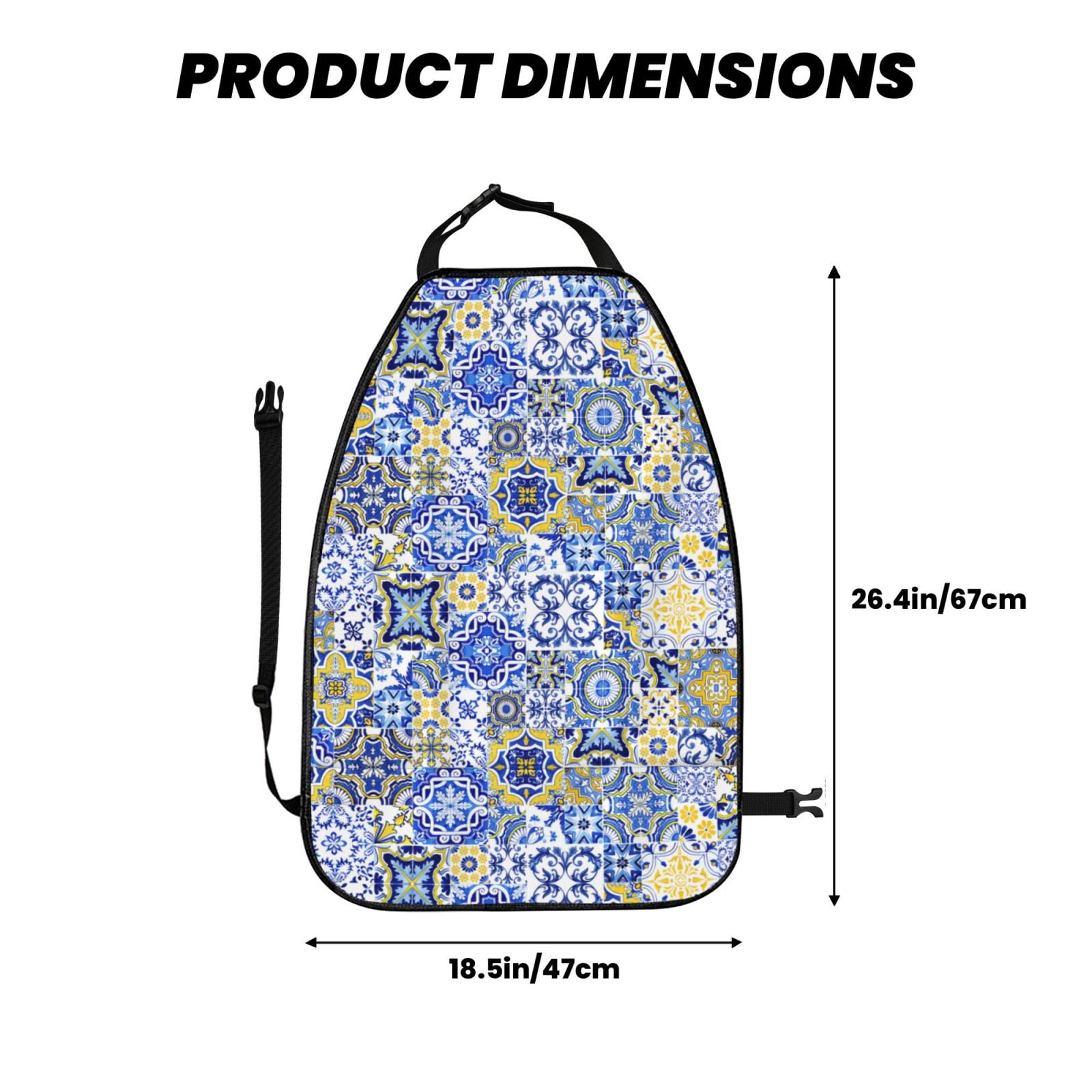 Kdxio Watercolor Artwork Print 2 Pack Car Kick Mat Seat Cover Back Protector Mat with Pockets for Organizer Backseat Protector and Storage Anti Kick Pad for Vehicles