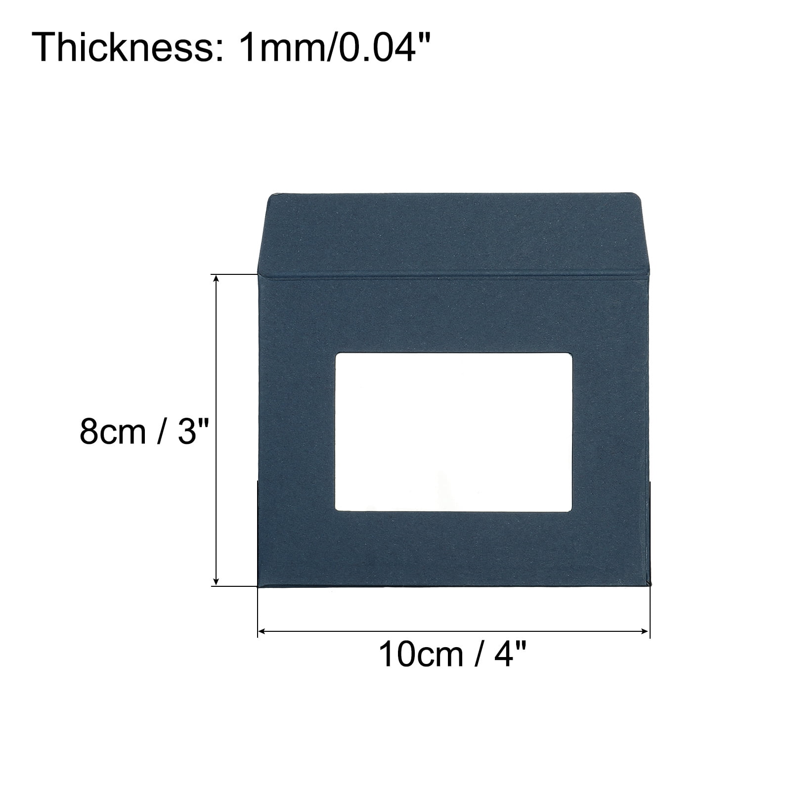 Unique Bargains Clear Double Sided Mailing Photos Full Face Window Envelopes Blue