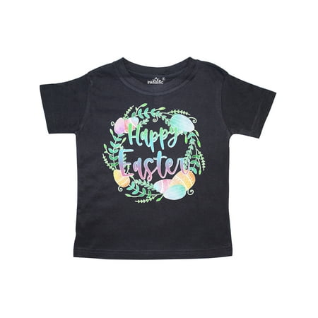 

Inktastic Happy Easter Pastel Egg Wreath with Laurels Gift Toddler Boy or Toddler Girl T-Shirt