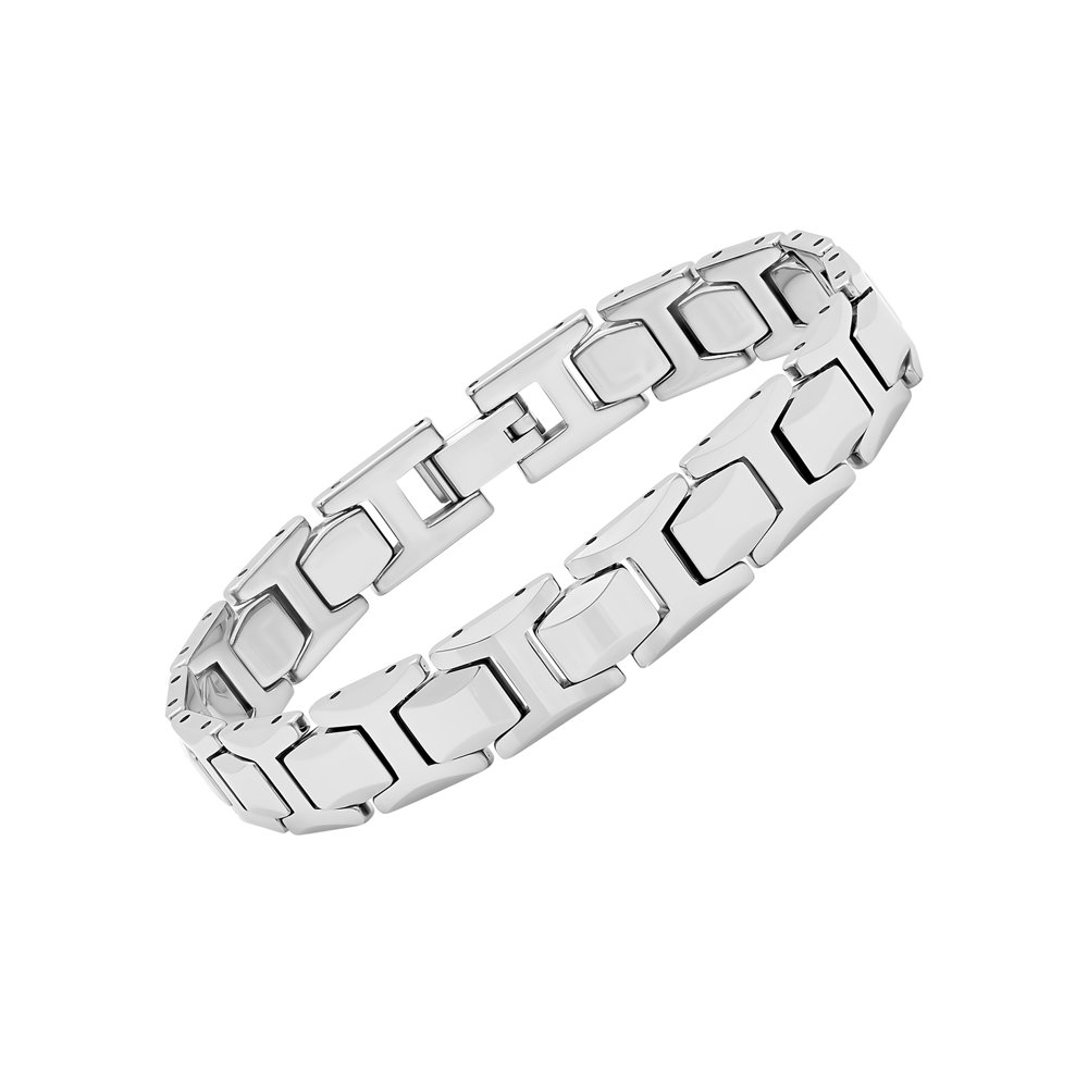 Brilliance Fine Jewelry Men’s Tungsten SilverTone HLink Bracelet