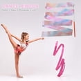 thumbnail image 3 of Valatala 2m/4m Kids Dancing Gymnastics Ribbon Wands Glittering Rhythmic Artistic Ballet Twirling Ribbons for Kids Artistic Dancing, 3 of 9