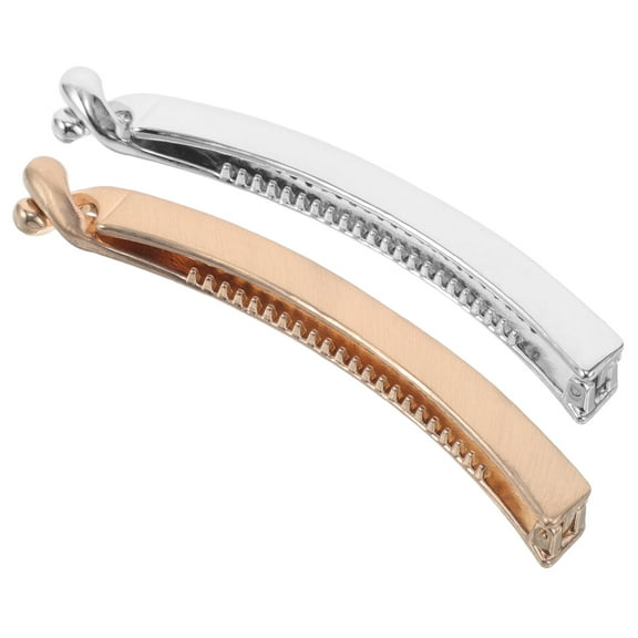 COMPUKAS 2Pcs French Style Banana Hair Clip Zinc Alloy Assorted Color For Study
