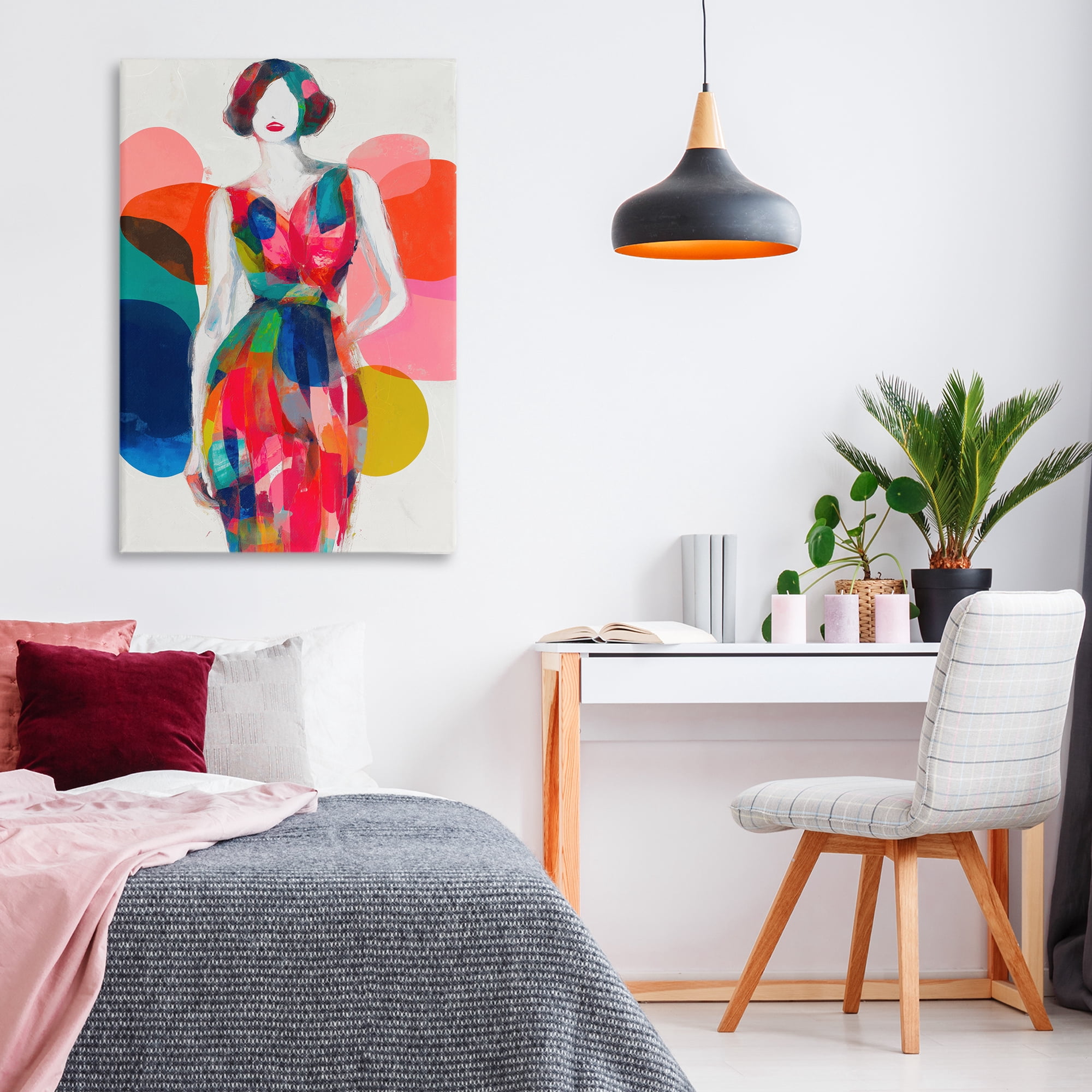 Stupell Industries Deco Fashion Woman Canvas Wall Art, design by Chromatic Storm Studio