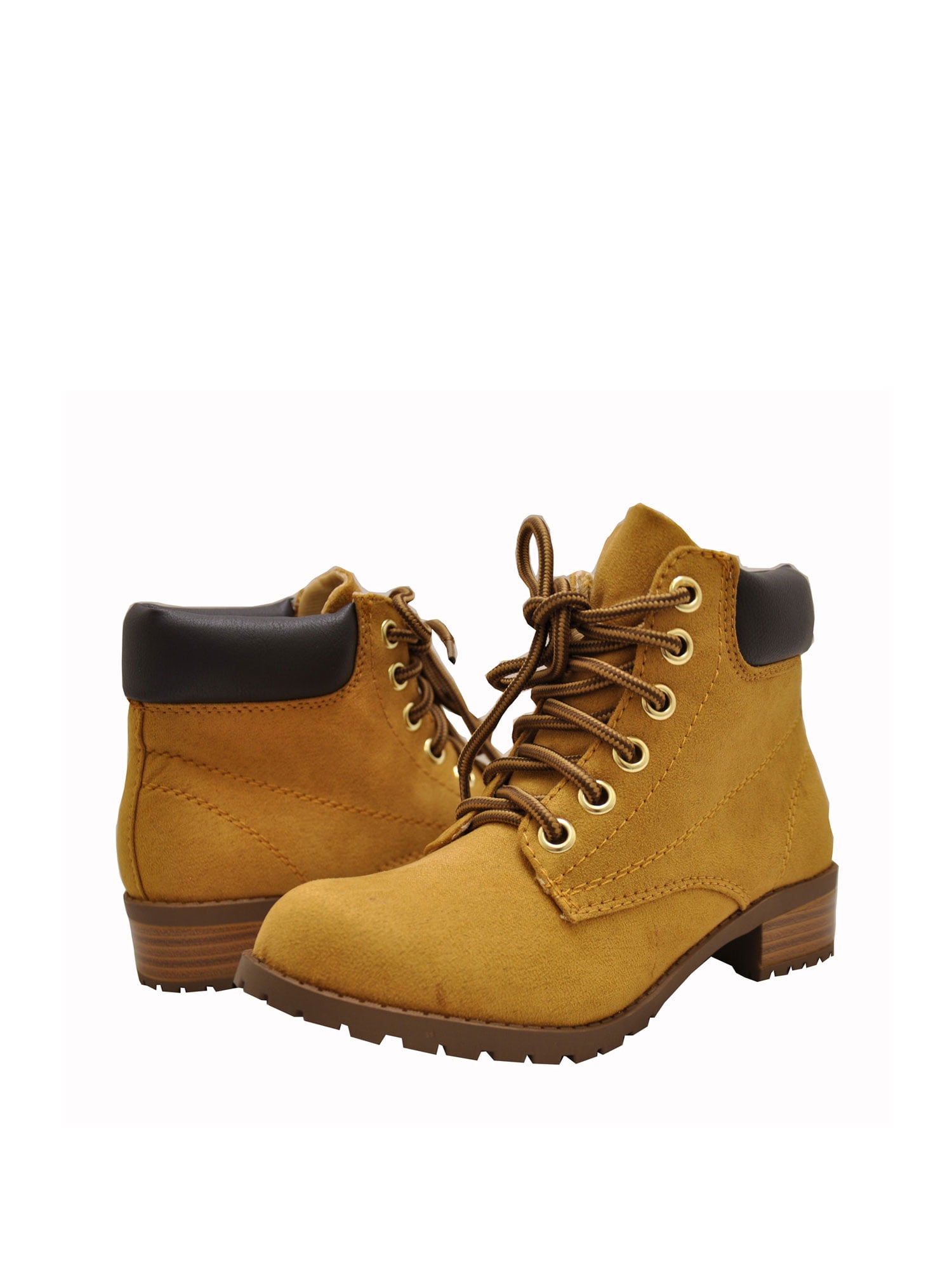 low heel lace up ankle boots