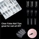 thumbnail image 2 of Puntas de uñas postizas transparentes para extensión de uñas Punta de uñas francesa 120 piezas Uñ Abanopi Puntas De Uñas Falsas, 2 of 7