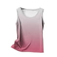 thumbnail image 5 of JTZGDY Women's Ombre Graphic Tank Top Loose Fit Crewneck Sleeveless Cami Basic Tees Trendy Summer Beach Vacation Top Shirt Pink XXXL, 5 of 5