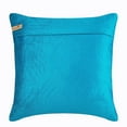 thumbnail image 3 of The HomeCentric Throw Pillow Cover Pack of 2, 20x20 inch (50x50 cm) Turquoise, Zardozi Floral Sparkly Pillows Cover, Floral Pillow Cover, Square Velvet Pillows Cover For Couch, Abstract - Liberty, 3 of 3