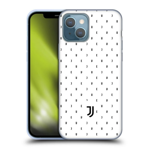 Head Case Designs Officially Licensed Juventus Football Club Lifestyle 2 White Logo Type Pattern Soft Gel Case Compatible with Apple iPhone 13