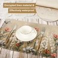 thumbnail image 3 of Vintage Floral Placemats Oil Painting Flowers Table Mats Non-Slip Heat Resistant Retro Wildflower Kitchen Dining Table Mat Decor for Kitchen Dinner Table, 12 x 18 Inch, Set of 4, 3 of 6