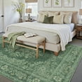 thumbnail image 3 of WIPONKEN 6x9 Area Rugs for Living Room Bedroom Dining Room Office Farmhouse, Machine Washable Non Slip Vintage Persia Rug Green, 3 of 8