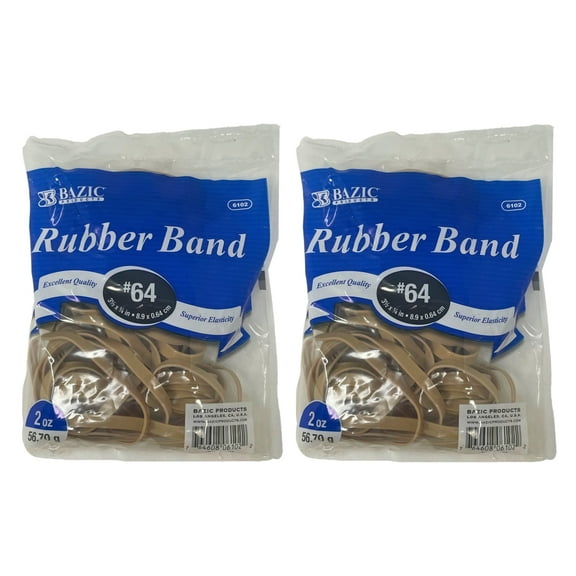 Rubber Bands #64 Postal Size 3.5in X 0.25in Heavy Duty Made in USA Office Home