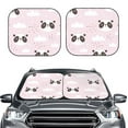 thumbnail image 2 of Daiia Cute Panda 2PCS Car Windshield Sun Shade, Foldable Sun Shield for Car Front Window, Auto Sun Blocker Visor Protector Universal for Truck SUV Pickup-Large, 2 of 7
