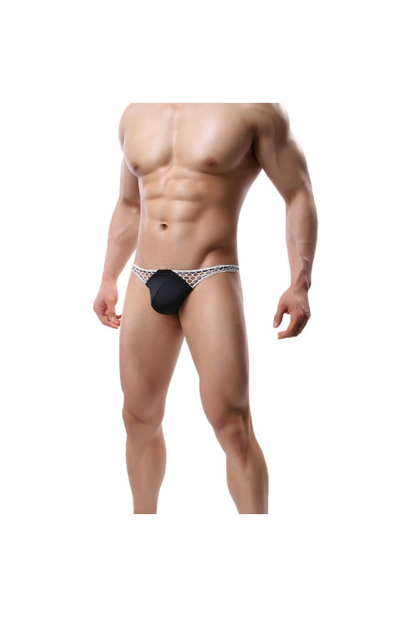 Men's Boxer Briefs Mens Briefs with Pouch Mens No Ride 2un Power Male Underwear Pack 2x Sexy Cellblock Underwear Men for Men Pack Brief Solid Black M