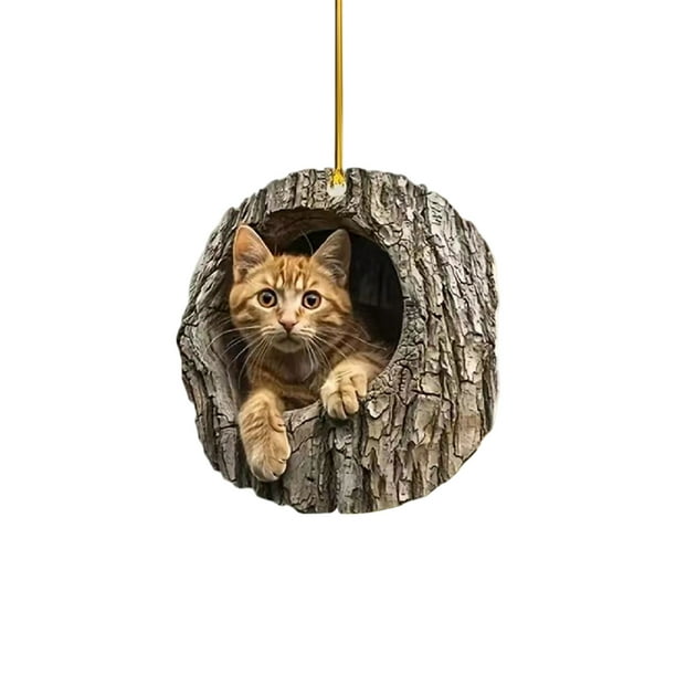 Decoraciones de Árbol de Navidad 2D Acrílico de Impresión Plana para la Decoración Del Hogar Y Llavero