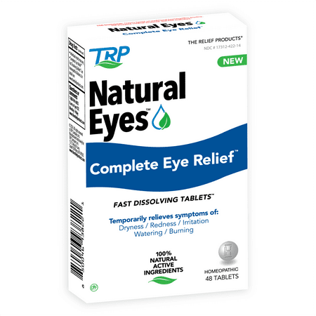 Natural Eyes, Complete Eye Relief, Fast Dissolving Tablets, Dryness, Redness, Irritation, Watering and Burning, 48 Count