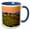 Blue/White, variant on 3drose, Italy, Tuscany, Estate Castello Di Verrazzano - Eu16 Rdu0112 - Richard Duval, 11oz Two-tone Green Mug