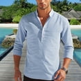 thumbnail image 2 of Xdzjlr Polo Homme T-Shirts Été Rayé Manches Longues Respirant T-Shirt Homme P, 2 of 4