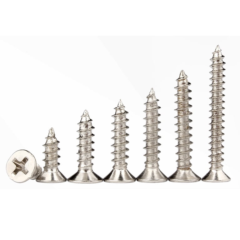 M2 Self-Tapping Screw Set – 800PCS Nickel-Plated Pan Head Phillips Screws For Wood & DIY Projects (4-20mm)