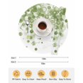 thumbnail image 6 of 15 Inch Round Placemats Set of 6, Sage Green Gradient Non Slip Heat Insulation PP Table Mats, Abstract Polka Dots Vintage Modern Art Washable Place Mats for Kitchen Dining Party Table Decor, 6 of 7
