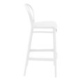 thumbnail image 4 of Compamia Victor Tabouret de Bar Contemporain pour Intérieur et Extérieur - Ensemble de 1, Blanc, 4 of 5