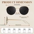thumbnail image 6 of Sunier Round Polarized Trendy Sunglasses for Women Metal Frame Retro Shades-2 Pack, 6 of 7