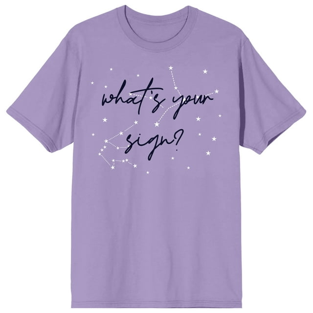 Celestial Tropics What's Your Sign? Men's Blue Fog Crew Neck Short Sleeve Graphic Tee-XXL