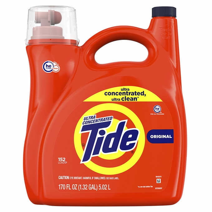 Tide Ultra Concentrated HE Liquid Laundry Detergent, 152 Loads, 170 fl