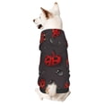 thumbnail image 1 of Honeii Chandails en Molleton à Capuche Imprimé Coccinelles Rouges pour Petits Chiens Automne Hiver Chiots Chats Vêtements Chauds pour Petits Chiens Costume-Moyen, 1 of 7