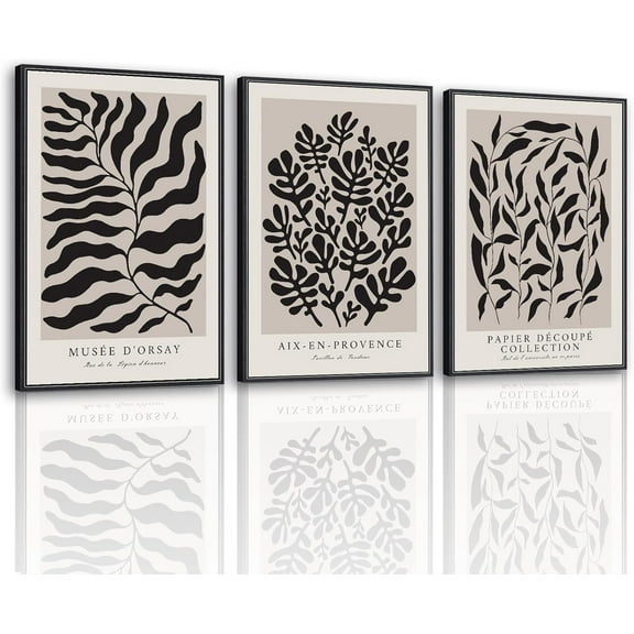 Hieng Large Framed Canvas Wall Art, 3 Pcs, Living Room Vintage Landscape Decor, Nature Wall Art Bedroom Above Bed Decor, Country Retro Pictures, 16x24inch, Set of 3