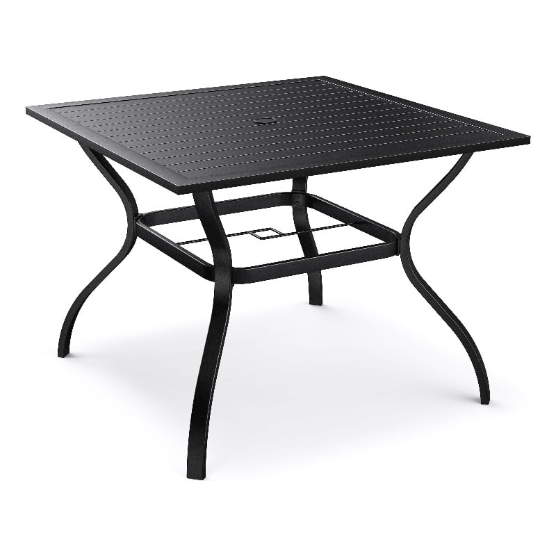 Furniture of America Hjem 37" Black Metal Outdoor Patio Table